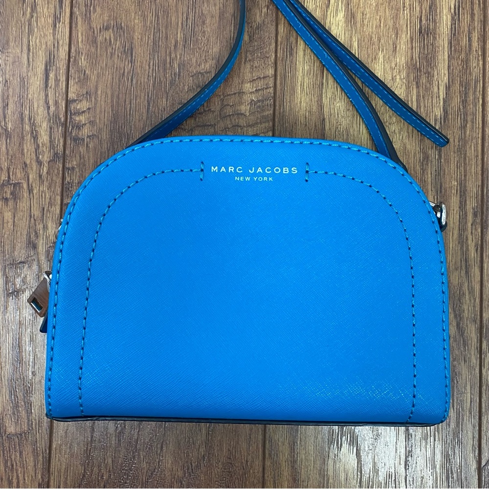 Marc Jacobs Small Playback Saffiano Leather Crossbody Bag Sapphire Blue - Picture 3 of 15